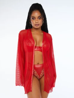 Glossy Flossy Fishnet Robe