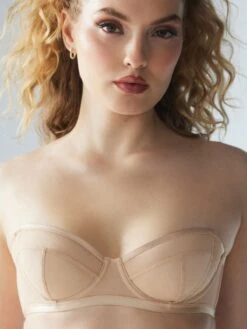 Mesh Strapless Bra
