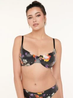 Night Blooms Padded Balconette Bra