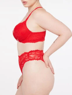 Romantic Corded Lace High-Waist Thong Panty -Savage X Fenty ROMANTIC CORDED LACE HIGH WAIST THONG PANTY UD2148520 6036 3 1200x1600 1