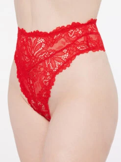 Romantic Corded Lace High-Waist Thong Panty -Savage X Fenty ROMANTIC CORDED LACE HIGH WAIST THONG PANTY UD2148520 6036 4 1200x1600 1