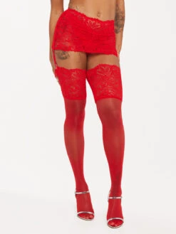 Romantic Corded Lace Thigh High Stockings -Savage X Fenty SHEER LUCK THIGH HIGH STOCKINGS AC2148643 6036 3 1200x1600 1