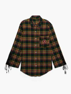 Tied Up Tartan PJ Raw Hem Sleep Shirt -Savage X Fenty TIED UP TARTAN PJ RAW HEM SLEEP SHIRT SQ2149259 10304 LAYDOWN 1200x1600 1