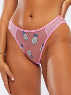 Tutti Fruity Embroidered Open Back High Leg Bikini -Savage X Fenty TUTTI FRUITY EMBROIDERED OPEN BACK HIGH LEG BIKINI UD2042756 7237 4 1200x1600 1