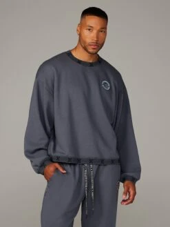 Xssential Holographic Logo-Trim Sweatshirt