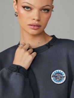 Xssential Holographic Logo-Trim Sweatshirt -Savage X Fenty XSSENTIAL LOGO TRIM SWEATSHIRT SB2356124 7630 12 1200x1600 1