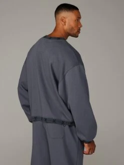 Xssential Holographic Logo-Trim Sweatshirt -Savage X Fenty XSSENTIAL LOGO TRIM SWEATSHIRT SB2356124 7630 4 1200x1600 1